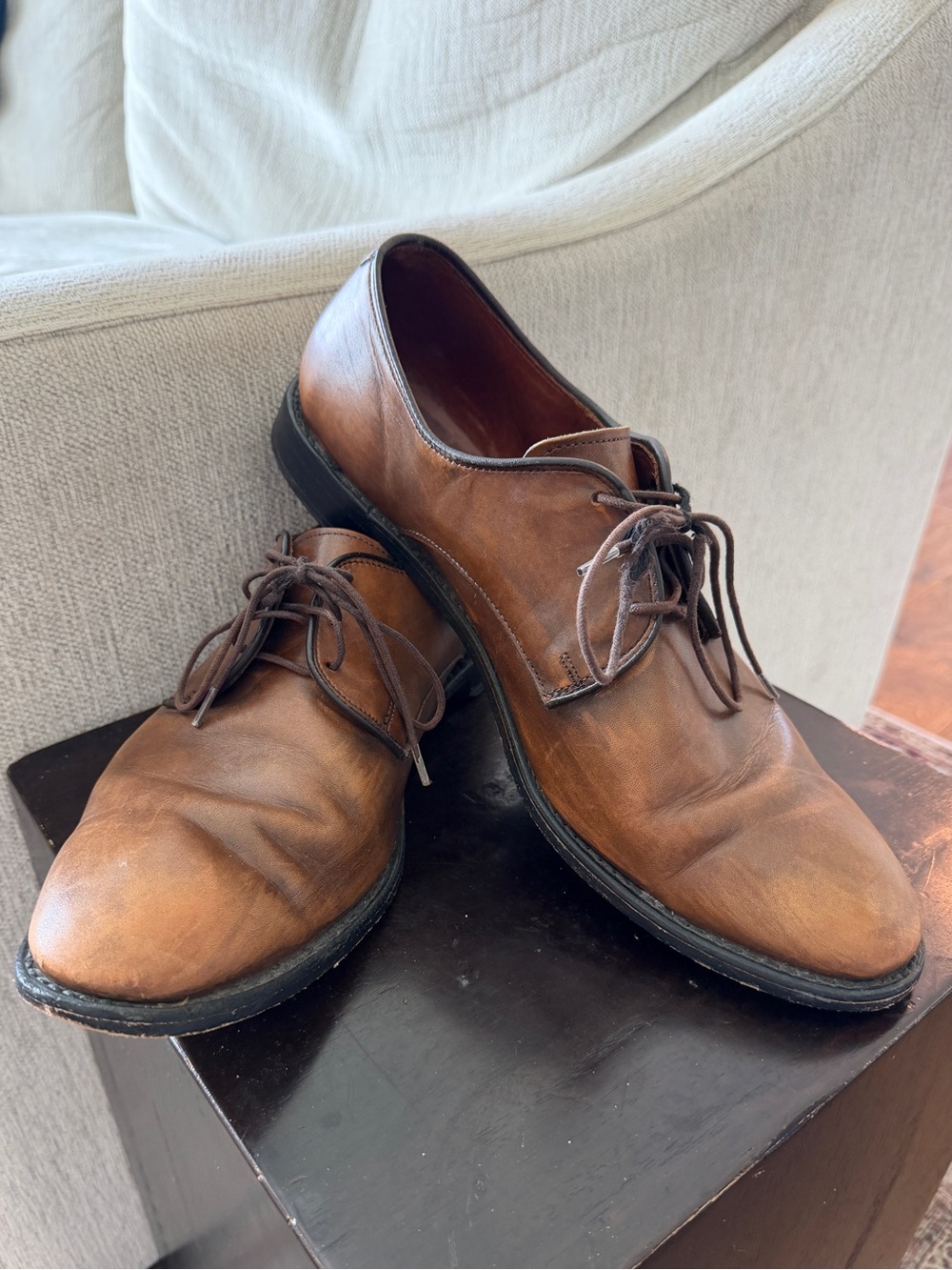 Allen Edmonds Kenilworth Classic Men's Brown Leather Lace-Up Dress Shoes